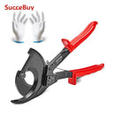 SucceBuy 10/11 in Ratcheting Cable Cutter Quick-Release Ratchet Wire and Cable Cutter Cut Comfortable Grip Handles Easy to Use