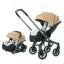 EU-LAGER 4-in-1 Kinderwagen Multifunktionaler Neugeborenenwagen Klappbarer Sitzkorb Leichter Reisekinderwagen Autositz