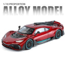 1:18 Benzs One Alloy Sports Car Model Diecasts Metal Concept Racing Vehicles Car Model Sound and Light Simulation Kids Toys Gift