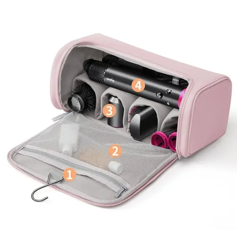 Portable Hideable Hanging Hook Hair Dryer Case  Non-slip Hair Tools Pouch Water proof Large Capacity Curling Iron Storage Bag