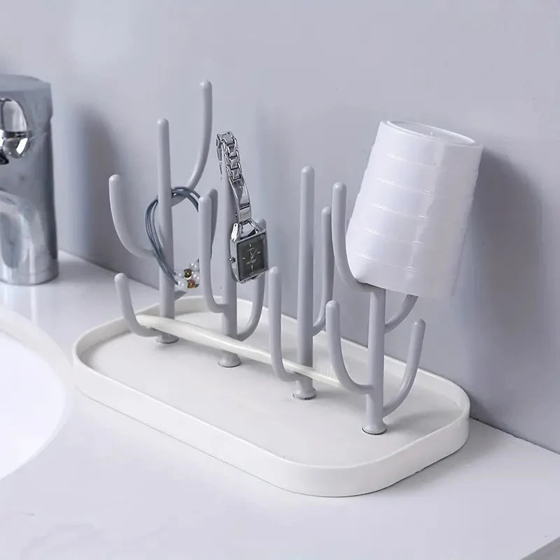 Baby Tree-shaped Milk Bottle Drain Rack, Dust-proof Milk Bottle Holder, Cup Drain Rack Easter Gift
