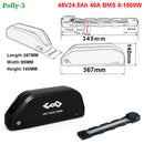 21700 DownTube Ebike Battery Hailong 36V 48V 52V 14.4Ah 19.2Ah Electric Bicycle Pack for 1500W 1000W 750W 500W  350W 250W Motor