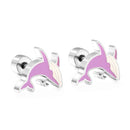 LUXUSTEEL Lovely Coloful Animal Stud Earrings For Girls Stainless Steel Anti-allergy Rabbit Penguin Dog BFF Jewelry Gifts