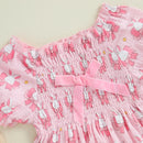 Baby Girls Rompers Easter Clothes Rabbit Print Bowknot Short Sleeve Summer Bodysuits Jumpsuits