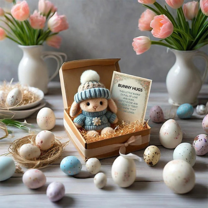 Mini Bunny Hug Cute Easter Gift Easter Plush Bunny Easter Bunny Stuffed Animal Easter Bunny Doll Gifts for Girls Boys Kids