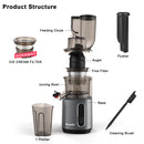 The Yield Architect | BioloMix 200W Cold Press Juicer 75mm Wide Chute Slow Masticating