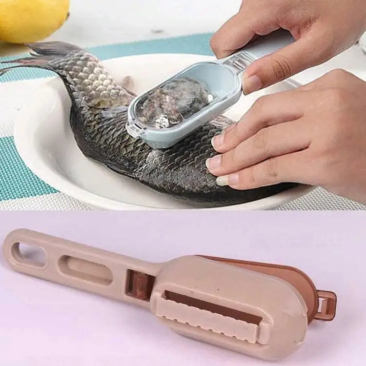 Stainless Steel 3 In 1 Fish Scale Knife Cut/Scrape/Dig Maw Knife Scale Scraper Sawtooth Peelers Scraping Boning Filleting