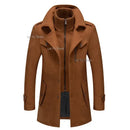 Men's autumn and winter business woolen coat fashion double collar cold jacket thick coat windproof