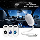 New Mini USB Plug-in Galaxy Star Projector Night Light 360° Rotatable Nebula Aurora Starry Sky Projector Light For Bedroom Decor