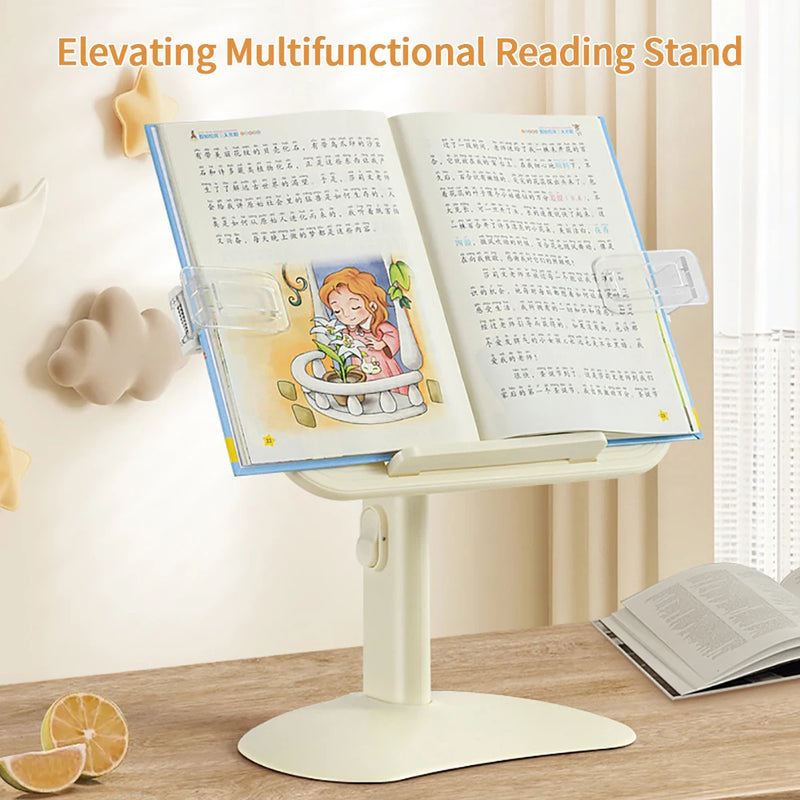 Student Reading Desk book Stand Children's Simple Desktop Height Adjustable Elevating Bed Desktop Support for Books Fixed Books