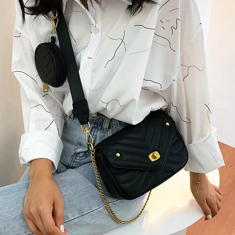 Crossbody Bag for Women New Purse and Handbag Female Travel PU Leather Shoulder Bag Ladies Luxury Brand Designer Chain Bag small