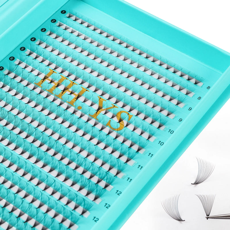 800 Fans 16D 0.05 Thin Roots Slim Base Premade Fans Lash Medium Stem Sharp Pointy Base Premade Volume Fans Eyelash Extensions