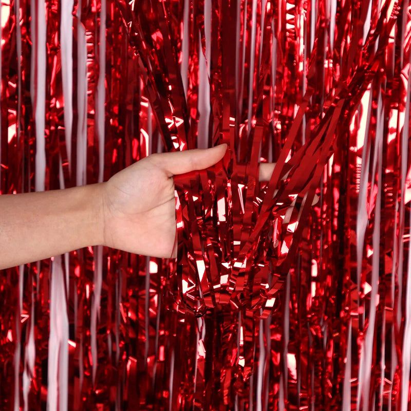 2/3M Party Background Wedding Decoration Foil Fringe Curtain Sequin Bachelorette Photo Backdrop Wall Curtain Birthday BabyShower
