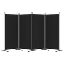 Divider with 4 Panels Black 346x180 cm in Fabric Home decoration products, partition screens, privacy screens
