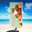 30*60inch Ultra-Soft Beach Towel with Tropical Vibes Furry Friends Cat Beach Towel