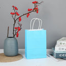 10pcs/lot Kraft Paper Bag with Handles Solid Color Gift Packing Bags for Store Clothes Wedding Christmas Supplies Handbags Kit