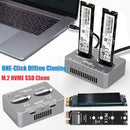 Dual-Bay M.2 NVME SSD Klon USB3.2 Typ C NVME Docking Station M.2 M.3 NVME PCI-E Externe Festplattenbox für M2 SSD M Key SSD