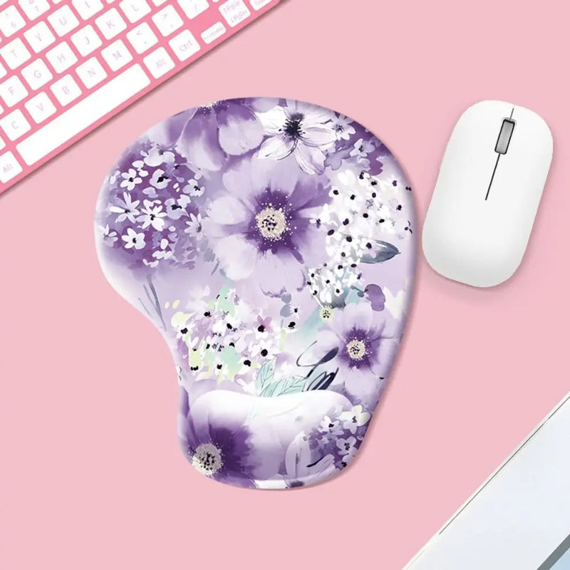 Marbled Texture Wrist Rest Mouse Pad Ergonomic Non Slip Hand Support Mouse Mat Comfortable Oil Painting Gaming Mousepad