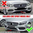 The Black Aero Line | 3-Piece Front Splitter Lip Kit for Mercedes-Benz W205