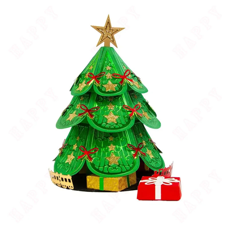 Christmas bells and Christmas trees Gift box die metal die for crafts Cutting Dies DIY Making Greeting Card Scrapbook Decoration