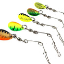 5pcs Soft Fishing Lures Set T-Tail Swimbait with Metal Jig Head Hook & Spinner Spoon Fishing Bait for Pike Bass Fishing