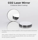Cloudray 500W Co2 Laser Si Reflective Mirrors Lens Refiectivity 99.6% Black-Coating Reflector Lens for CO2  Laser Engraver