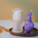 Carrot Bunny Silicone Mold for Candle Making Lily Flower Soap Rabbit Gypsum Doll Mould Easter Egg DIY Gifts Cartoon Animal Decor