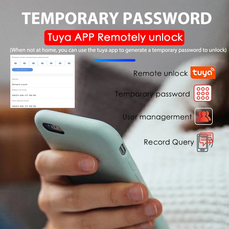 RAYKUBE Biometric Fingerprint Door Lock K7 Pro+ Smart Lock Tuya App Remote Unlocking Keyless Lock Electronic Door Lock