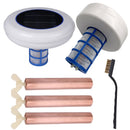 Solar Pool-Ionizer Copper Silver Ion Swimming Pool Purifier Kills-Algae Pool Ionizer for Outdoor Replacement Solar Copper Anode