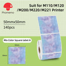 Phomemo Mini Printer Thermal White/Color/Round/Transparent Sticker Self Adhesive Waterproof Sticker For M110 M220 M221 M120 M200