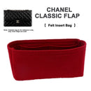 Passt für Classic Flap Damen Handtaschen Organizer Kosmetik-Einsatz mit Handytaschen Filz-Innenfutter Bodenshaper