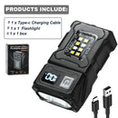 Portable Mini Keychain Light LED High Bright Flashlight Dual Light Source Outdoor Camping Fishing Multi-function Tool Torch Lamp