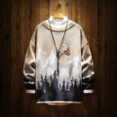 Elk Christmas sweater design restoring ancient ways American high street male qiu dong season and thicken celebrity sweater coat