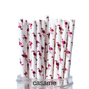 25pcs Foil Gold Silver Disposable Drinking Paper Straws Rainbow for Birthday Wedding Christmas Party Event Supplies