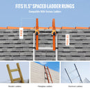 VEVOR Orange/Black Ladder Roof Hook Heavy Duty Steel Ladder Stabilizer Roof Ridge Extension Rubber Grip T-Bar 500 lbs