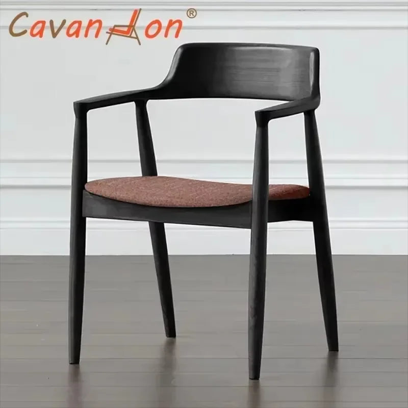 Cafe Wood Chair Accent Armchair Dining Table Chair Kitchen Meeting Negotiation Sillas Para Comedor Furniture