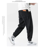 2026 Spring New Casual Loose Corduroy Solid Color Harem Pants Man Pockets All Match Fashion Male Trousers Streetwear Clothes