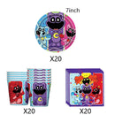 Smiling Critters Birthday Party Decoration Disposable Tableware Set Plate Balloons Banner Cake Topper Party Supplies Baby Shower