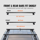 SucceBuy Roof Rack Cross Bars with Grooved Side Rails 200lbs Aluminum Crossbars with Locks for Rooftop Cargo Carrier Bag Luggage