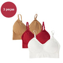 3 Pcs Women's Lingierie Cropped Women's Bras Sexy Bras Women's Tops Free Shipping Sutia Polyester 90%