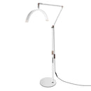 20W Floor LED Video Light Half-moon Shaped Fill Light 3000K-6000K Dimmable with Adjustable Metal Light Stand Phone Holder for Be
