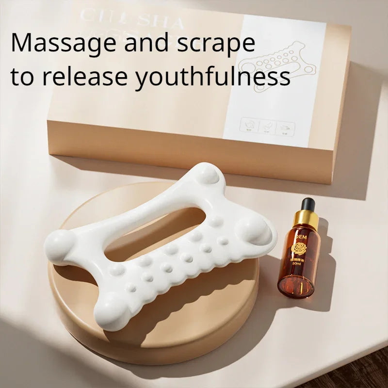 Plastic Facial Gua Sha Massage Board Resin Reduce Fat Static Free Portable Full Body Scraping Plate for  Health  Massager