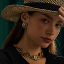 Vintage Style Gold Plated Ancient Coins Stud Earrings For Woman Round Button Shape Luxury Quality Jewelry Designer Gift 2026