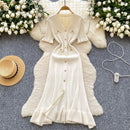 The Serene | Slim Knit Mermaid Sundress with Button Detail