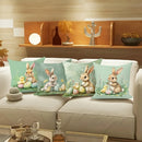 Easter decoration pillow cover rabbit chick and egg print soft and comfortable sofa cushion cover home room decoration
