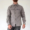 Casual Long-Sleeved Shirt Jacket Men'S Autumn And Winter New American Street Fashion Solid Color Workwear Men'S Shirt