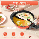 6L Household Hot Pot 1360W 220V Electric Boiling Pot Frying Pan Stew Pot 2 Compartments Non Stick Hotpot Temperature Adjustable
