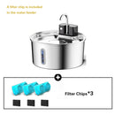 3.2L Wireless Stainless Steel Cat Water Fountain With 4000mAh Battery & Sensor Automatic Filtration Pet Water Drinker Dispenser