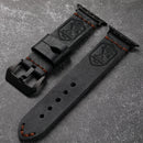 Handmade Black First Layer Cowhide Leather Watchband 45MM/49MM Suitable For Apple Watch Handmade Men Vintage Bracelet