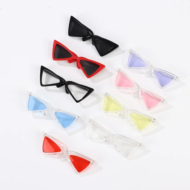 Pet Products Lovely Vintage Triangle Cat Sunglasses Reflection Eye wear glasses For Small Dog Cat Pet Photos Props Accessories
